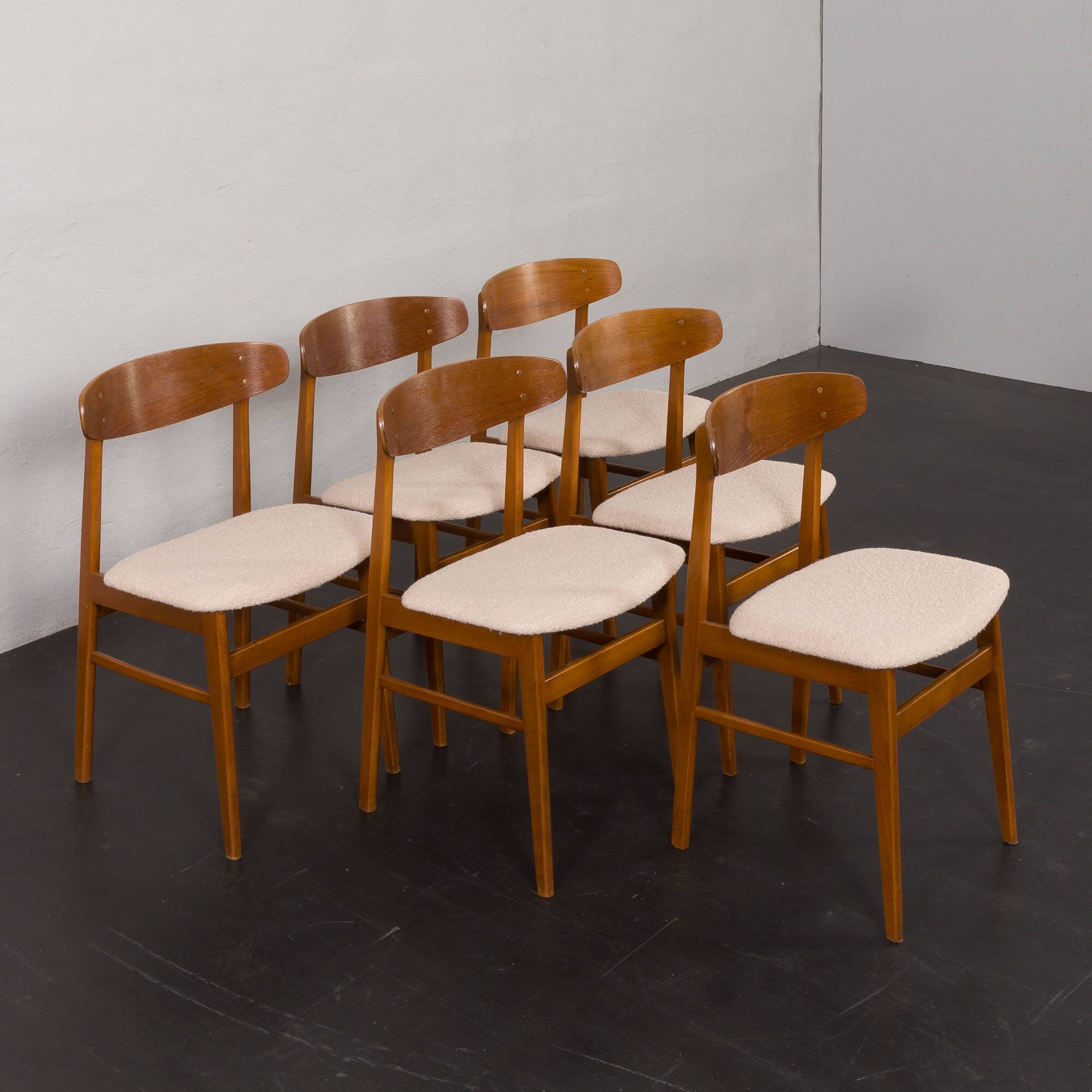 Danish vintage teak mid-century chairs by Farstrup, set of 6, Denmark, 1960s
