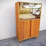Rattan glazed bookcase