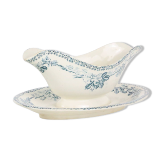 HBCM ironstone sauceboat, Guadaloupe model