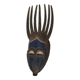 Baoulé African mask with 7 horns