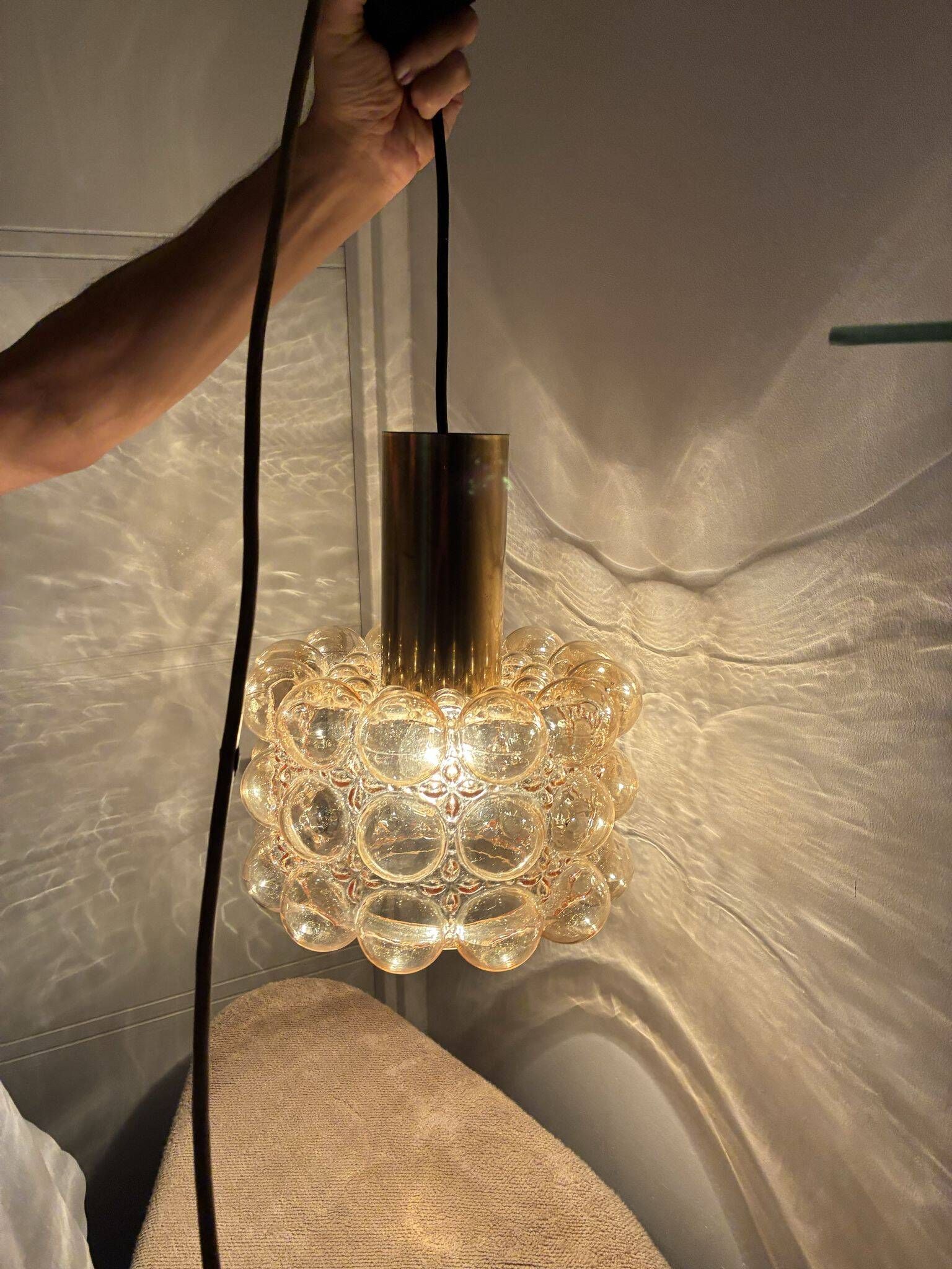 Helena Tynell bubble glass pendant lamp for Limburg, 1960s
