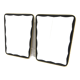 Set of 2 scandinavian metal mirrors, sweden 1960