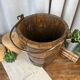 Old bucket in wood & metal 19th century