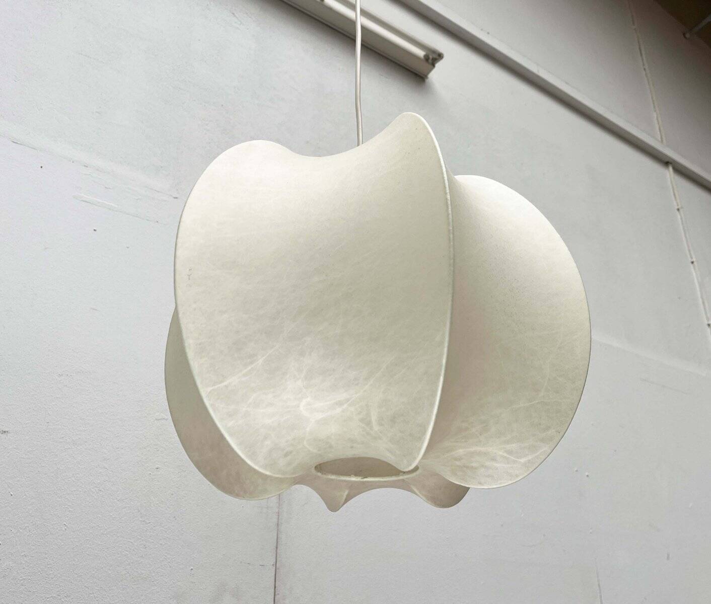 Modern mid-century Cocoon pendant lamp by Friedel Wauer for Goldkant Leuchten, Germany, 1960s.