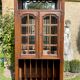 Music cabinet in walnut style Louis XVI