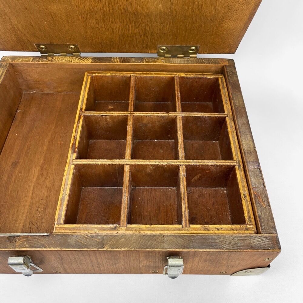 Wooden coin box 70s