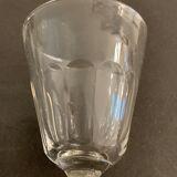 5 old glass glasses, model Cato de Saint Louis, XXth century