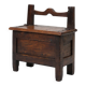 Antique French Wooden Stool with Storage