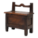 Antique French Wooden Stool with Storage