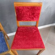 3 antique art deco chairs