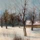 Huile sur toile l'hiver Jean Claude Brulere.