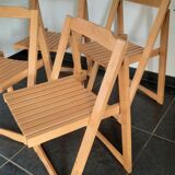 Vintage wood folding chairs