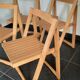 Chaises pliantes bois vintage
