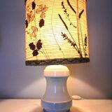 Virebent porcelain lamp and herbarium lampshade from the 70s