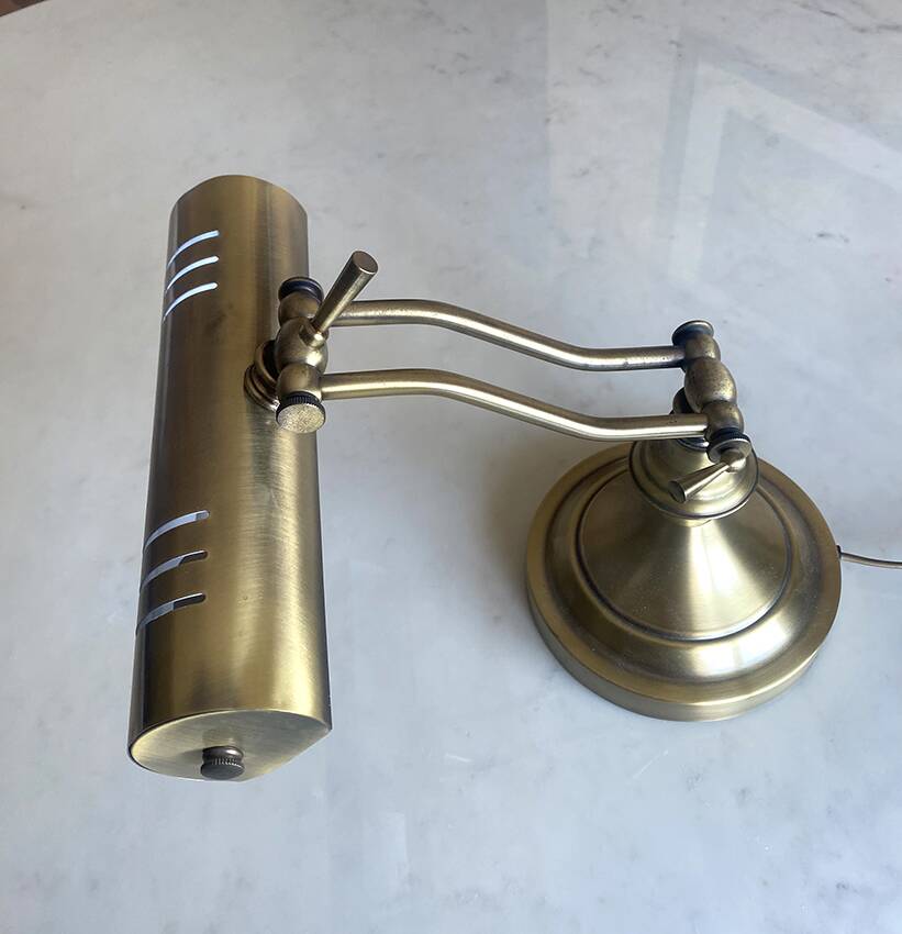 Copper notary style lamp, 1970