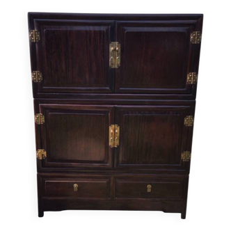 Korean cabinet in elm and brass, late 19th century