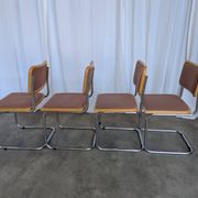 Set of 6 Vintage Cesca Chair by Bene Austria 1970s / Mid Century Chrome Din
