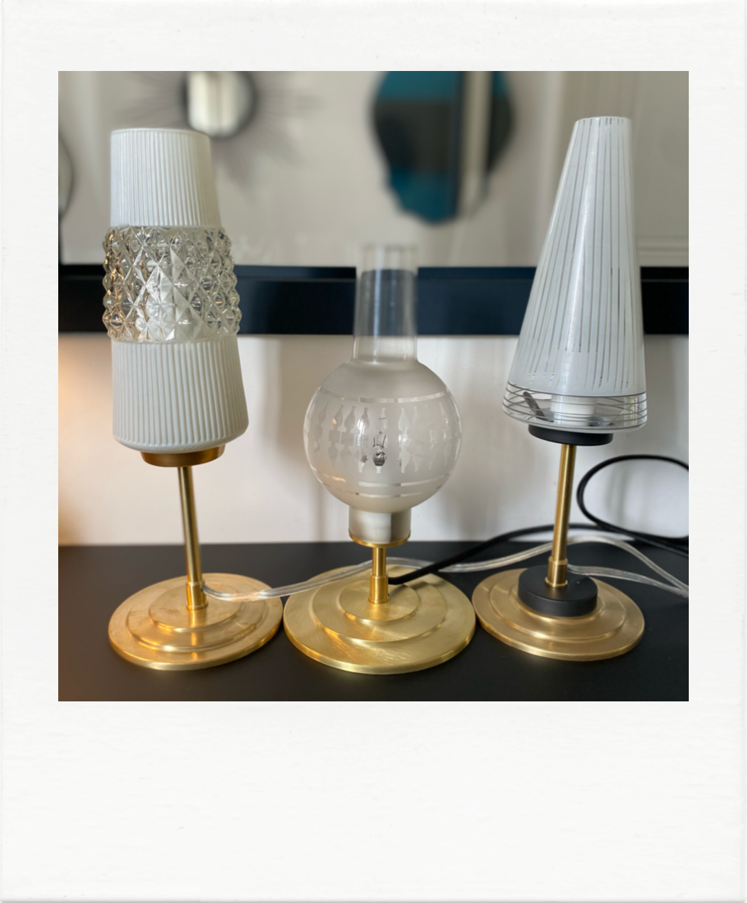 Gatsby, lamp to lay, black and brass colors