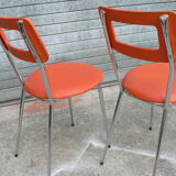 Lot of 2 vintage Orange chairs