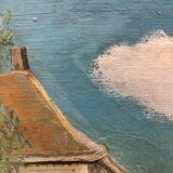 Oil on vintage canvas