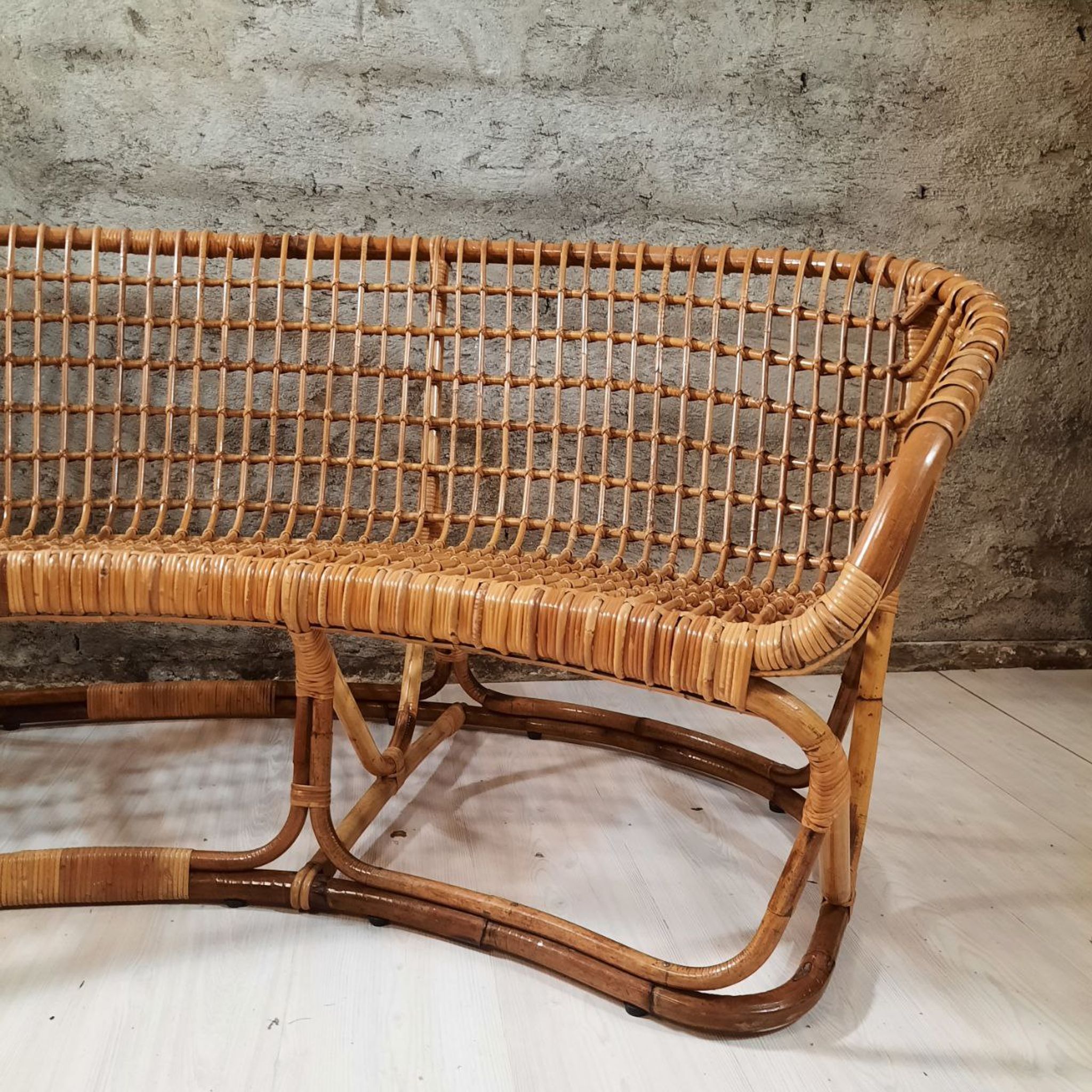Living room - sofa, pair of armchairs - bamboo