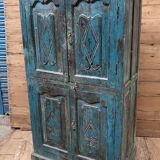 Rajasthani wardrobe in Burmese teak with original patina.