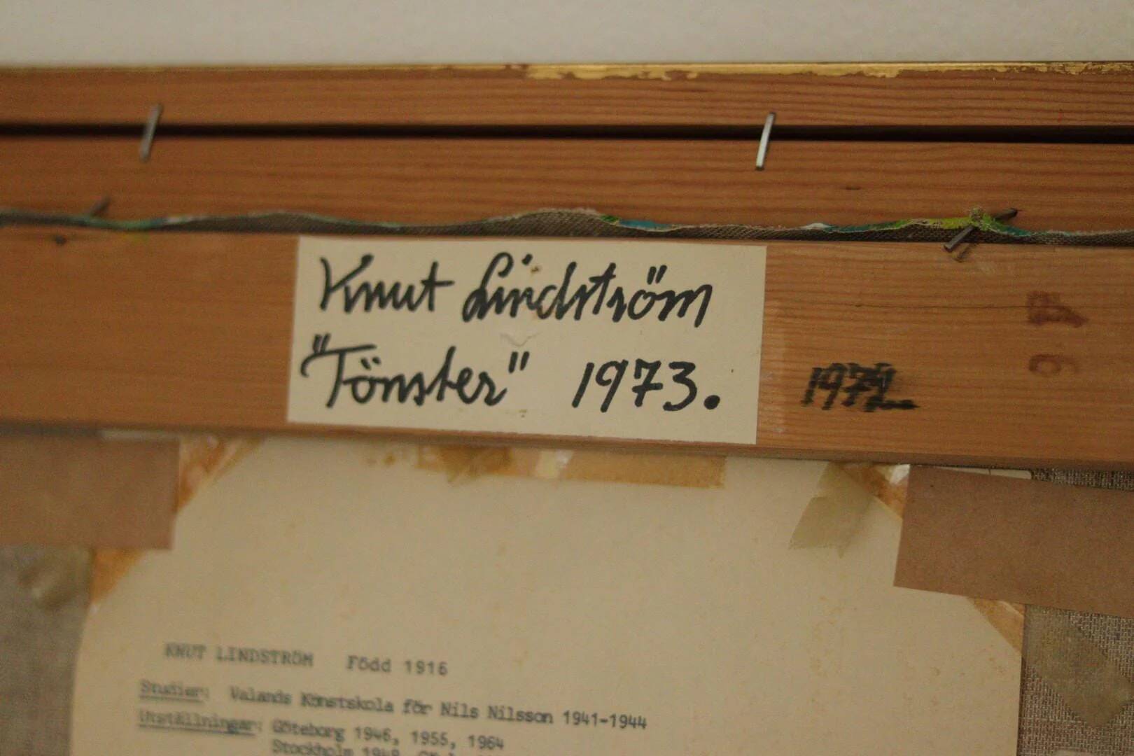 Oil on canvas "Fönster", Knut Lindström 1973