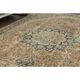 Tapis vintage turc Oushak fait main en laine et coton, années 1970