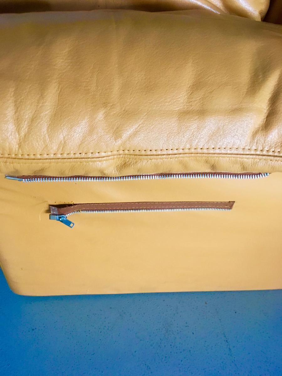 Set of 2 chairs P60 with ottoman by Vittorio Introini for Saporiti 1960