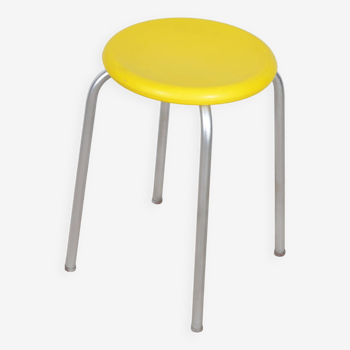 Tabouret en bakelite jaune