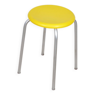 Tabouret en bakelite jaune