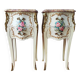 Pair of painted Louis XV style bedside tables