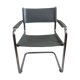 Fauteuil de bureau en cuir et chrome des années 70