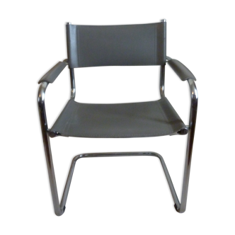 Office Chair in leather and chrome of the 1970s
