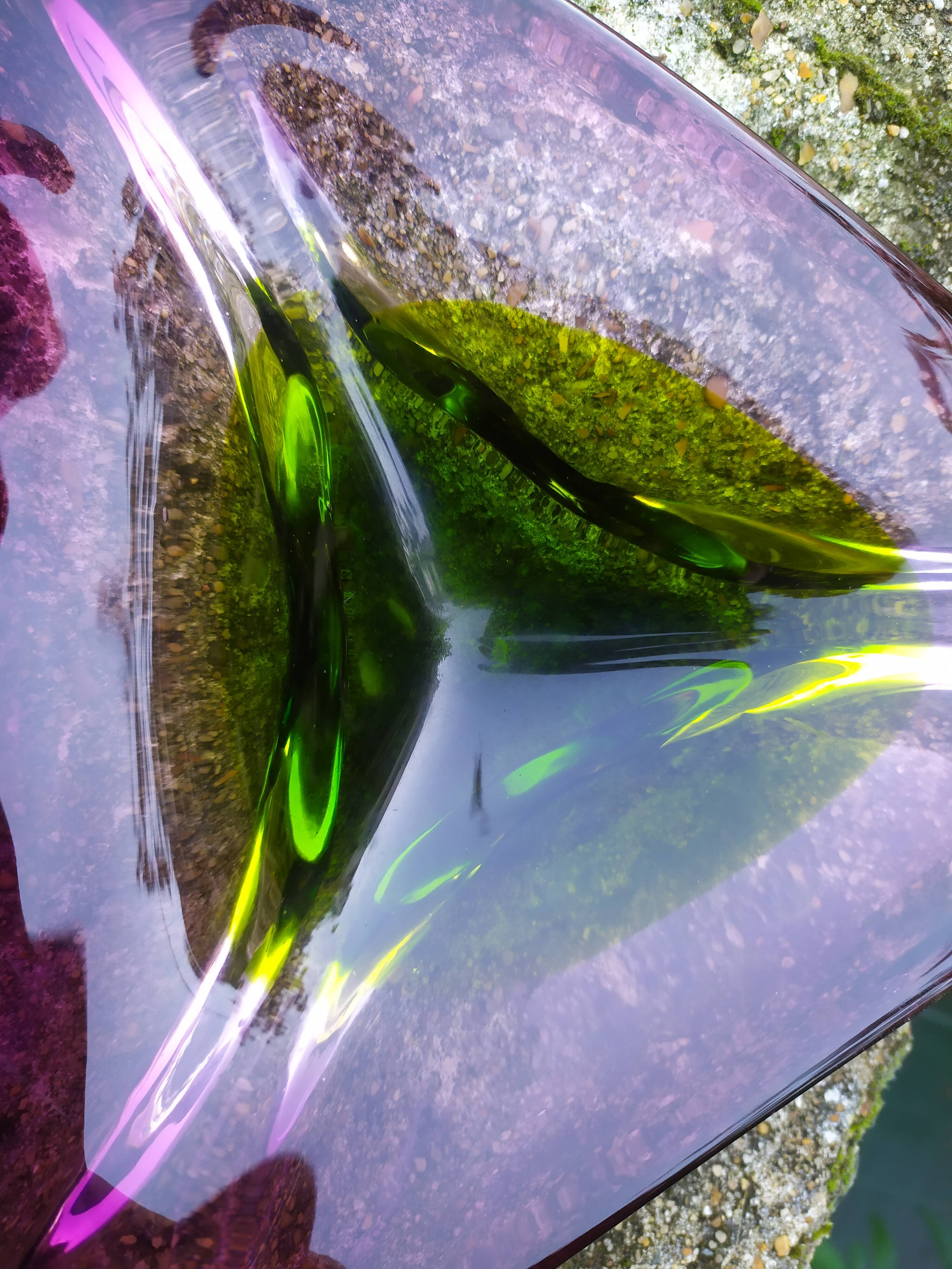 Blown glass cup from the 70s