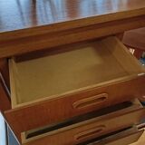 Scandinavian teak desk with three drawers, 1950s/60s