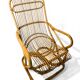 Vintage bamboo rattan armchair Tito Agnoli circa 1960