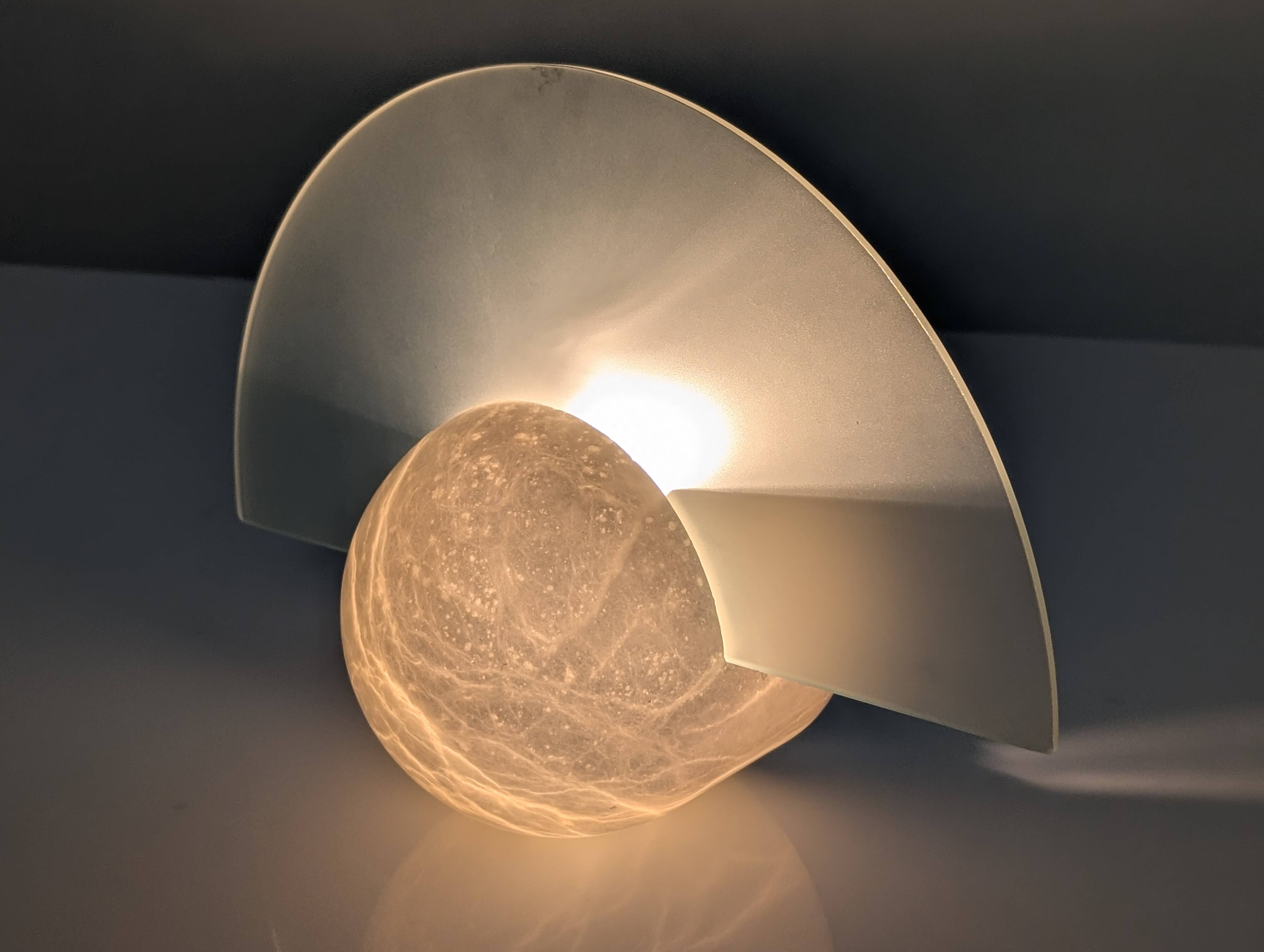 Art Deco Style Alabaster Wall Sconce, 1970s
