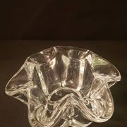 Cendrier vide-poche de forme corolle, cristal de Vannes Le Chatel (A 240)