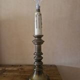 Vintage Brass Candle Holder Lamp - Candle Effect