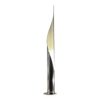 Lampadaire Vintage • Flamme • Inox • Space Age • 1970