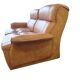 Vintage two-seater cognac leather sofa
