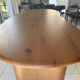 Wood table in organic shape 250×110
