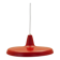 Lampe suspendue en métal rouge danois, style industriel, années 1960