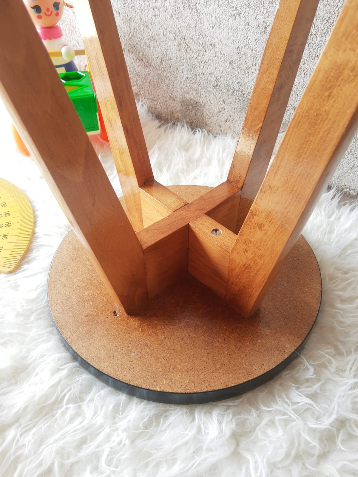 Round stool formica 50-60s vintage