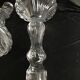 Glass candlesticks blown and pressed