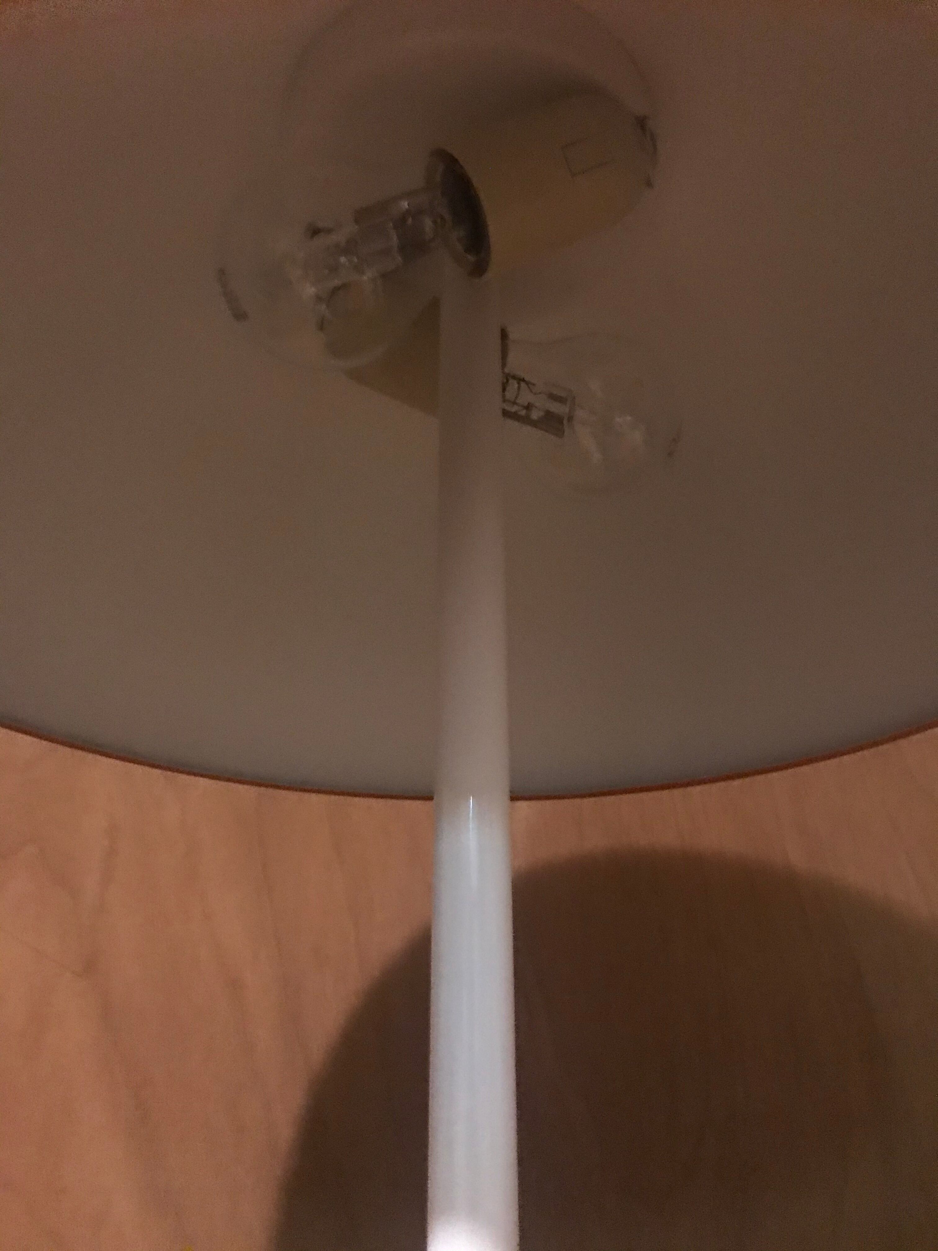 Vintage 70s orange and white lamp