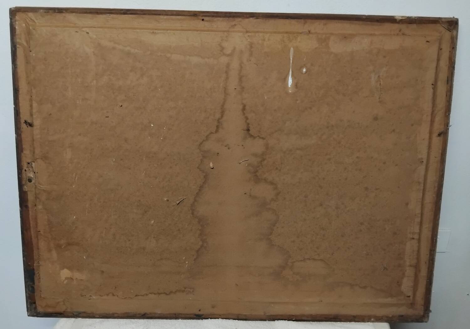 Antique wooden and plaster mirror 69x93cm