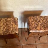 Pair of Louis XV marquetry bedside tables from the 1920s