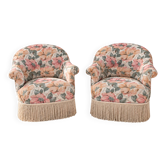 Pair of floral tub chairs